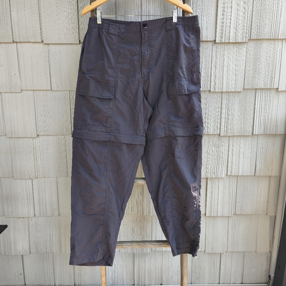 Bass Pro Redhead Convertible Hiking Camping Pants sz L/30L Gray Outdoors Adventu